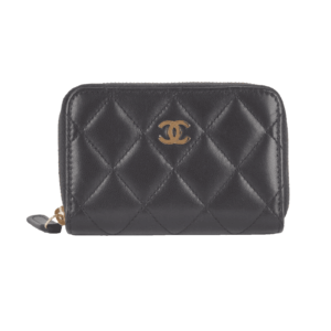 CHANEL Zipped Coin Purse Lambskin Gold Luxus Münzenetui Portemonnaie OP: 675 €