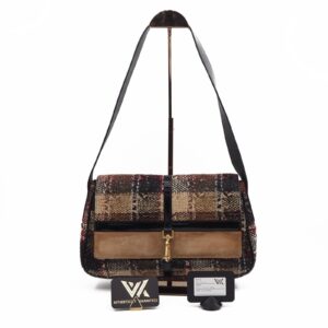 BURBERRY London Wool Flap Plaid Luxus Designer Schultertasche  OP: 1350 €