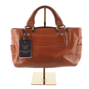 CELINE Boogie Bag Cognac Luxus Designer Kalbsleder Handtasche Tote OP: 990 €