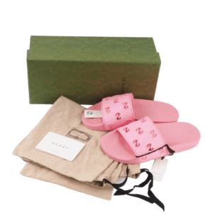 GUCCI 573992 Slied Back Rubber Designer Gummi Slippers Gr. 36 OP: 480 €