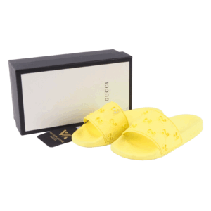 GUCCI 603877 Rubber GG Luxus Designer Gummi Kinder Sandalen Slipper 32 OP: 380 €