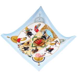 HERMÈS Plaza de Toros Plissee Luxus Designer 100% Seide Faltenschal Carré