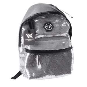 PHILIPP PLEIN Rucksack Backpack Soleil Silver Glitter Designer Luxus OP: 1000 €