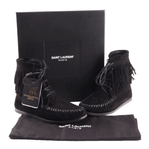 SAINT LAURENT 416453 Otterproof Minnetonka Luxus Wildleder Stiefelette OP: 860 €
