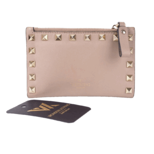 VALENTINO GARAVANI Rockstud Geldbeutel Portemonnaie Poudre Leder OP: 400 €