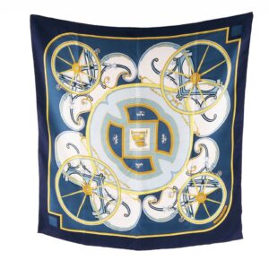 HERMÈS Carré Washingtons Carriage 90x90 100% Seide Handgerollte Foulard OP:460 €