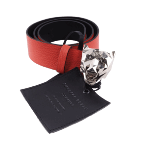 PHILIPP PLEIN FW15 Panther Orange Luxus Designer Modegürtel Gr.80 OP: 790 €