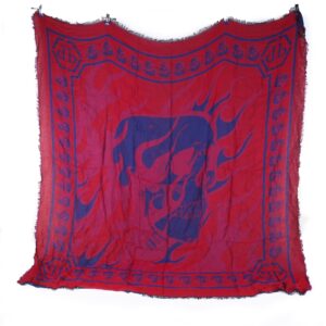 PHILIPP PLEIN Scarf Flame Skull Luxus Schal Tuch Stola  135x135 cm OP: 650€
