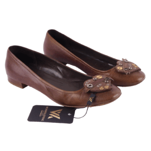 PRADA Mechanic Luxus Designer Ballerinas Leder OP: 620 €