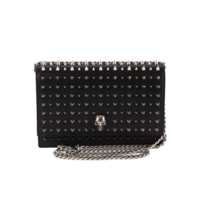 ALEXANDER MCQUEEN Black Studded Small Skull Bag Luxus Abendtasche OP: 1090 €