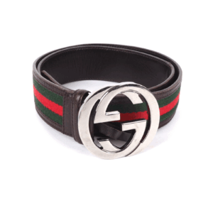 GUCCI 114984 GG Interlocking Luxus Designer Leder Herrengürtel Gr. 85 OP: 350 €