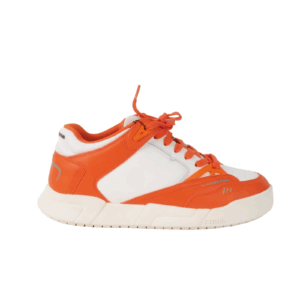 HERON PRESTON Lowkey Orange White Luxus Designer Leder Sneaker OP: 674 €