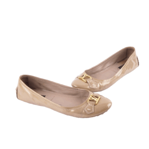 LOUIS VUITTON Oxford Ballerina Luxus Lackleder Damenschuhe Gr. 37,5 OP: 690 €