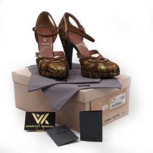 MIU MIU Jacquard Lurex 5P2642 Luxus High heels Pumps Gr. 41 UK 7,5 NP: 330 €