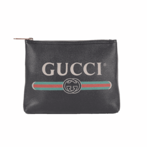 GUCCI Print Leather Clutch 495665 Luxus Designer Pouch aus Leder NEU OP: 580 €
