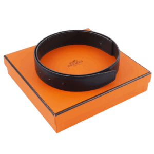 HERMÈS BoxCalf Kalbsleder Wendegürtel Bleu Nuit / Vert de Gris 32/70 OP: 405 €