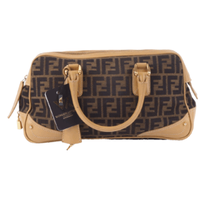 FENDI Zucca Satchel 8BN083 Luxus Designer Leder Boston Tasche OP: 1350 €