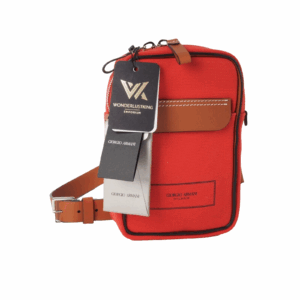 GIORGIO ARMANI Bodypack Canvas Logo Luxus Designer Backpack Brusttasche OP: 950€