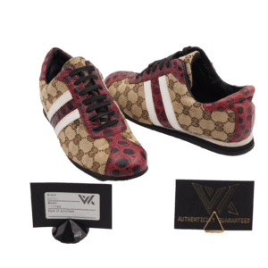 GUCCI GG Guccissima Bordeaux Croc Optic Designer Sneaker 117706 Gr. 37 OP: 620 €