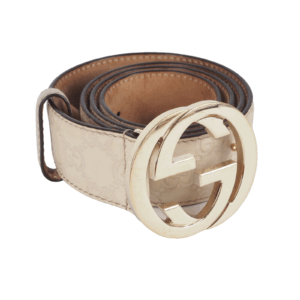 GUCCI Signature GG Ledergürtel Unisex 117876 Gr. 85 Luxus Designer OP: 495 €