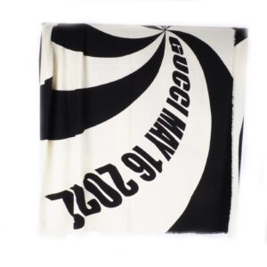 GUCCI XXL Plaid Decke Foulard Tuch Wolle / Kaschmir 140x180 cm NEU VIP OP: 880€