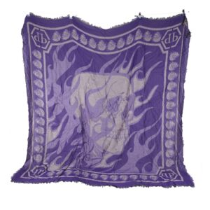 PHILIPP PLEIN Scarf Flame Skull Luxus Schal Tuch Stola  135x135 cm OP: 650€