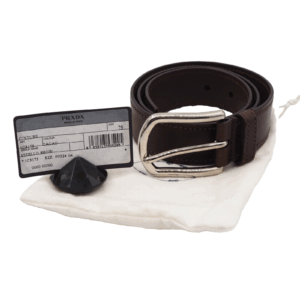 PRADA Milano 1C3175 Vitello Show Cacao 75 / 30 Leder Gürtel Gr. 75 /30 NP:280€