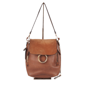 CHLOÉ Faye Suede Cognac Backpack Wildleder Luxus Designer Rucksack OP: 880 €
