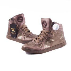 GUCCI 258196 Imprime Coda Mauve Luxus Designer High Top Sneaker EU38 OP: 680€
