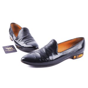 GUCCI Bamboo Vernis 3387337 Luxus Designer Lackleder Damenschuhe EU40 OP: 550 €