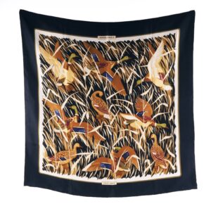 HERMÈS Carré Cols Verts 90x90 100% Seide Handgerollte Foulard Tuch OP: 460 €