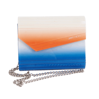 JIMMY CHOO Candy Clutch Cobalt Mix Luxus Designer Schultertasche OP: 675 €