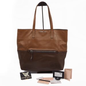 MIU MIU RR1934 Vitello Soft Shopping Cannella Luxus Leder Tasche OP: 1250 €