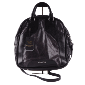 MIU MIU Vitello Shine Classic Bowling Bag Luxus Designer Handtasche OP: 1200 €