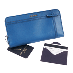 PRADA 1M1265 Saffiano Gift Cobalto Luxus Designer XL Portemonnaie OP: 760 €