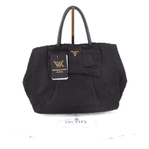 PRADA Tessuto Fiocco Nylon Bow Bag Luxus Designer Tote Handtasche OP: 1100 €