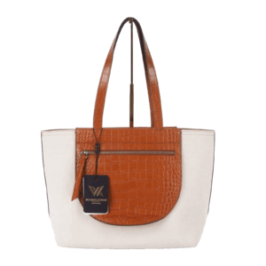 TOD´S Tasca Canvas & Croc Embossed Leather Tote Luxus Designer Shopper OP: 1200€