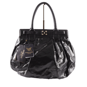 ZAGLIANI Spalmato Olive Vernice Tote Luxus Dickleder Handtasche OP: 1950 €