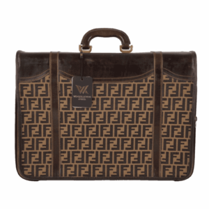 FENDI Roma FF Zucca Canvas Leder Vintage Koffer 1980´s Rare Sammler Reisetasche