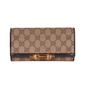 GUCCI 112520 2149 XL Bamboo GG Canvas Long Portemonnaie Luxus Designer OP: 560 €