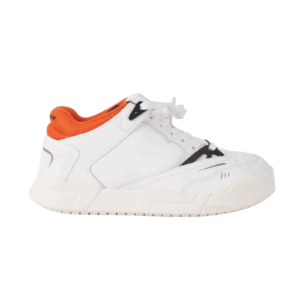 HERON PRESTON Lowkey White Orange Luxus Designer Leder Sneaker OP: 674 €