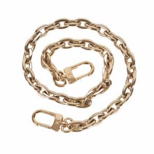 LOUIS VUITTON Kurze Schulterkette 47 cm Pochette Accessoires Gold NEU