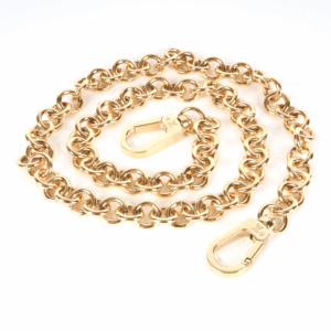 LOUIS VUITTON Metall Schulterkette für Handtaschen o. Pochette Gold 65 cm