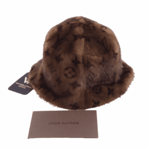 LOUIS VUITTON Mink Mustela Vison 412005 Nerz Pelz RAR Luxus Designer Hut / Mütze