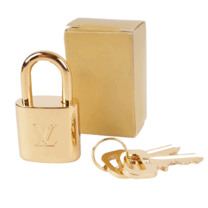LOUIS VUITTON Schloss Hängeschloss Padlock Gold NEU 2024 Nr. 3xx Serie