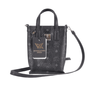 MCM Mini Essential Visetos Black Luxus Designer Schultertasche OP: 530 €