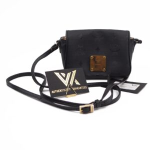 MCM München A6675 Visetos Vintage Luxus Leder Crossbody / Schultertasche OP:330-