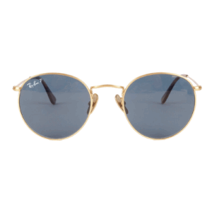 RAY BAN P RB8247 Sonnenbrille Round Titanium Japan Gold / Blau Luxus OP: 449 €