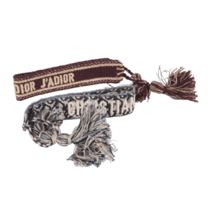 DIOR Friendship Bracelet Armband Set Oblique Jacquard Rot+Blau NEU OP: 350 €