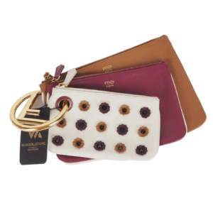 FENDI Triplette Clutch 8BS001 Nappa Multi Luxus Designer Pochette Set OP: 1450 €